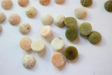 50pcs 19mm Print Geometry Flatback Resin Beads DIY Earring Accessory