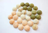 50pcs 19mm Print Geometry Flatback Resin Beads DIY Earring Accessory