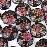 50pcs 21mm Dried Flower Irregular Resin Beads DIY Jewelry Earring Accessory