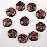 50pcs 21mm Dried Flower Irregular Resin Beads DIY Jewelry Earring Accessory