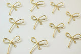 50pcs 22mm Bow Knot Copper Floating Locket DIY Jewelry