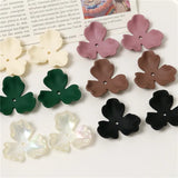 50pcs 25mm Rubber Paint Cartoon Flowers Acrylic Beads DIY Jewelry Earring