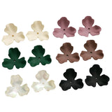 50pcs 25mm Rubber Paint Cartoon Flowers Acrylic Beads DIY Jewelry Earring