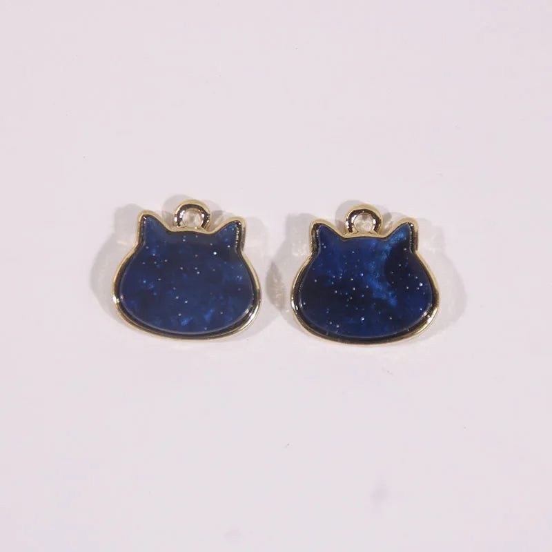 50pcs/lot acrylic animals cartoon cats shape floating charms for DIY jewelry