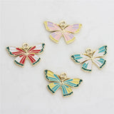 50pcs Alloy Drop Oil Animals Cartoon Butterfly Floating Locket Charm DIY Jewelry