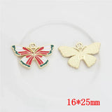 50pcs Alloy Drop Oil Animals Cartoon Butterfly Floating Locket Charm DIY Jewelry