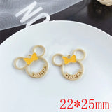 50pcs mouse heads shape alloy floating locket charms diy jewelry