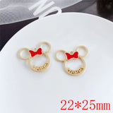 50pcs mouse heads shape alloy floating locket charms diy jewelry