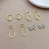 50pcs Cartoon Animals & Moon Alloy Floating Locket Charms DIY Jewelry