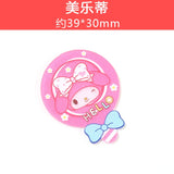 50pcs Cartoon Animals Print Lollipop Acrylic Beads DIY Jewelry Hair Accessory