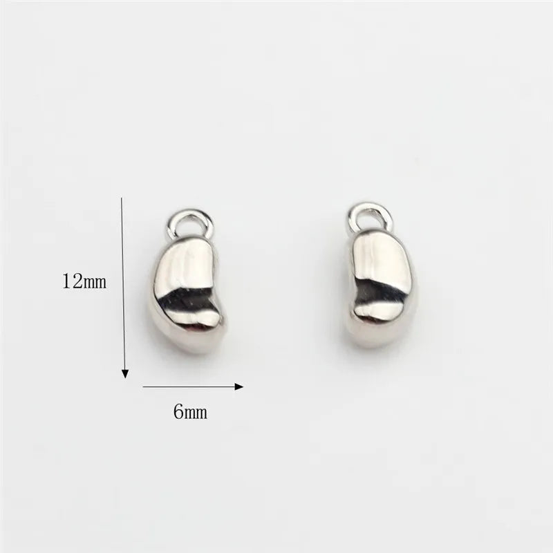 50pcs Cartoon Beans & Leaves Alloy Charms for DIY Jewelry