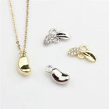 50pcs Cartoon Beans & Leaves Alloy Charms for DIY Jewelry