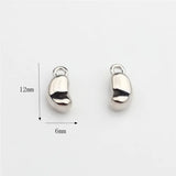 50pcs Cartoon Beans & Leaves Alloy Charms for DIY Jewelry