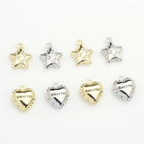 50pcs/lot cartoon hearts/stars alloy floating charms diy jewelry
