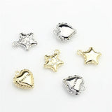 50pcs/lot cartoon hearts/stars alloy floating charms diy jewelry