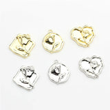 50pcs Cartoon Rose Flowers Core Alloy Floating Locket Charm DIY Jewelry