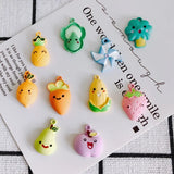 50pcs/lot Cartoon Vegetable Alloy Floating Locket Charms DIY Jewelry