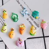 50pcs/lot Cartoon Vegetable Alloy Floating Locket Charms DIY Jewelry