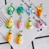 50pcs/lot Cartoon Vegetable Alloy Floating Locket Charms DIY Jewelry