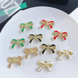 50pcs Alloy Bow Metal Floating Locket Charms DIY Earring Accessory