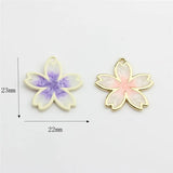 50pcs Alloy Flower Floating Locket Charms DIY Jewelry Accessory