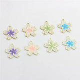 50pcs Alloy Flower Floating Locket Charms DIY Jewelry Accessory