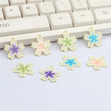 50pcs Alloy Flower Floating Locket Charms DIY Jewelry Accessory
