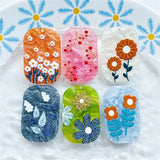 50pcs/lot flowers print rectangle acrylic beads diy jewelry earring accessory