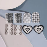 50pcs/lot Flowers Pattern Acrylic Beads DIY Jewelry Earring Accessory