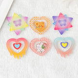 50pcs/lot Cartoon Hearts Acrylic Beads DIY Earring/Garment Accessory