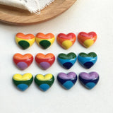 50pcs Cartoon Hearts Resin Flatback Beads DIY Jewelry Accessory