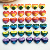 50pcs Cartoon Hearts Resin Flatback Beads DIY Jewelry Accessory
