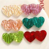 50pcs Geometry Cartoon Hearts Acrylic Beads DIY Jewelry Earring/Garment Pendant