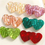 50pcs Geometry Cartoon Hearts Acrylic Beads DIY Jewelry Earring/Garment Pendant