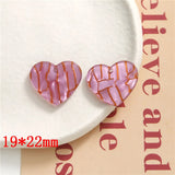 50pcs Geometry Cartoon Hearts Acrylic Beads DIY Jewelry Earring/Garment Pendant