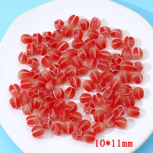 50pcs Cartoon Flower/Buds Acrylic Beads DIY Jewelry Earrings Hair Accessory
