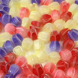 50pcs Cartoon Flower/Buds Acrylic Beads DIY Jewelry Earrings Hair Accessory