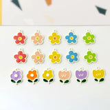50pcs Cartoon Flowers/Tulip Shape Alloy Charms DIY Jewelry