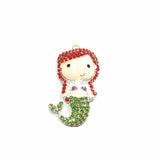 10pcs Mermaid Rhinestone Pendants For Kids Necklace Making