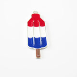 10pcs Enamel Ice Cream Pendants For 4th Of July Jewelry