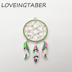 Enamel Tribe Dream Catcher Pendant for Kids Necklace Making