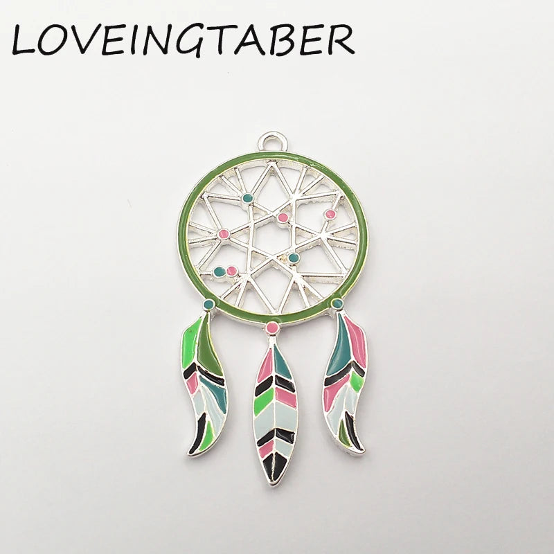 Enamel Tribe Dream Catcher Pendant for Kids Necklace Making