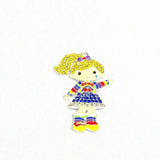 10pcs/lot Yellow Hair Rainbow Girl Rhinestone Pendants