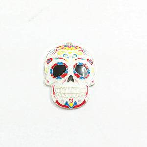 10pcs Colorful Enamel Ghost Skull Head Pendants for Halloween Necklace Making