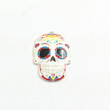 10pcs Colorful Enamel Ghost Skull Head Pendants for Halloween Necklace Making