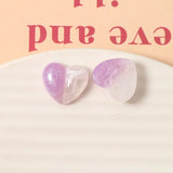 60pcs 18*16mm Glitter Heart Resin Cabochons Beading Material DIY