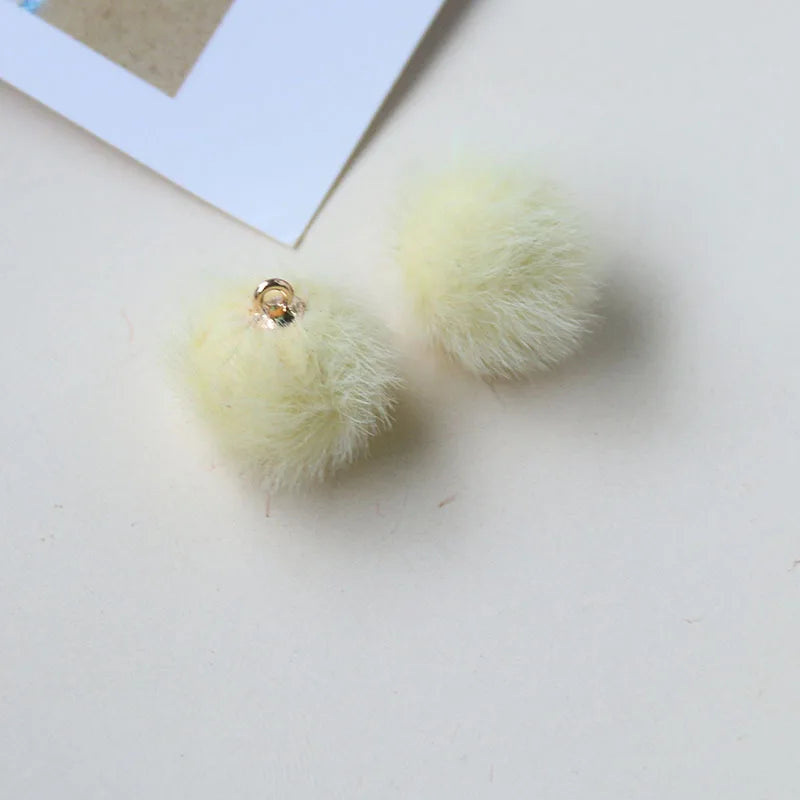 80pcs 18mm Wool Felt Beading Charms for Jewelry Earrings