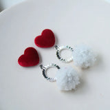 80pcs 18mm Wool Felt Beading Charms for Jewelry Earrings