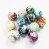 Mixed Acrylic Wood Grain Beads 8-20mm