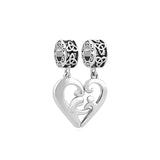 925 Silver Charm Beads Fit Bracelet Pendant Happiness Tree family forever Dangle